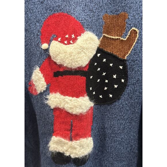 Women’s THE QUAKER FACTORY 2 Sided Santa Christmas Sweater Size 1X *C8 - Picture 4 of 5